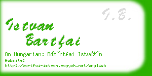 istvan bartfai business card